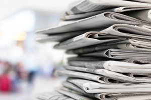 stack of newspapers