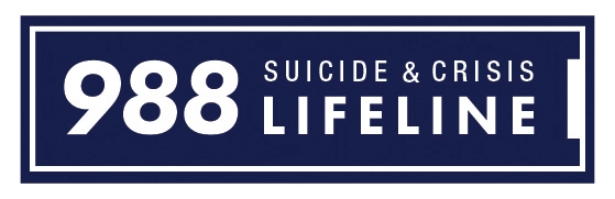 blue banner with 988 suicide & crisis lifeline