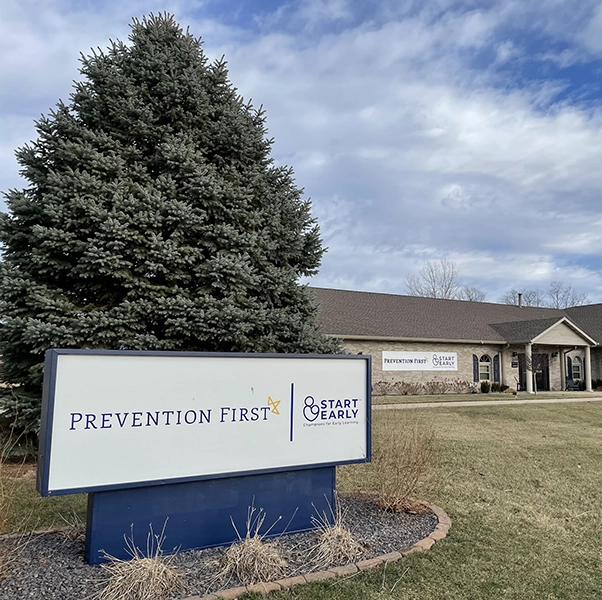 Prevention First building and sign in Illinois
