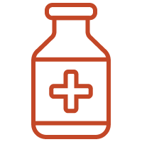 icon of a bottle with a hospital plus sign on it