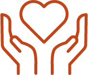icon of two hands around a heart