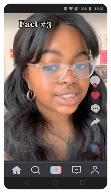 phone screenshot from influencer video