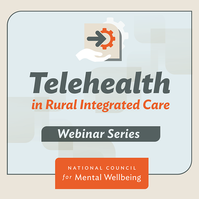 Center of Excellence telehealth webinar series graphic