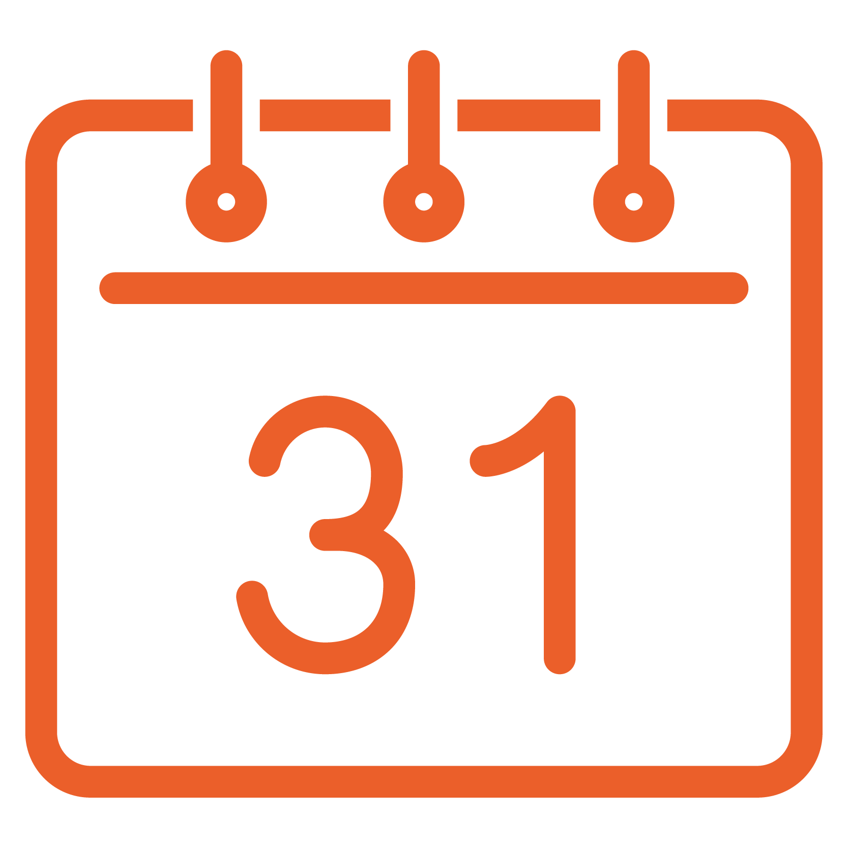 calendar page icon showing 31