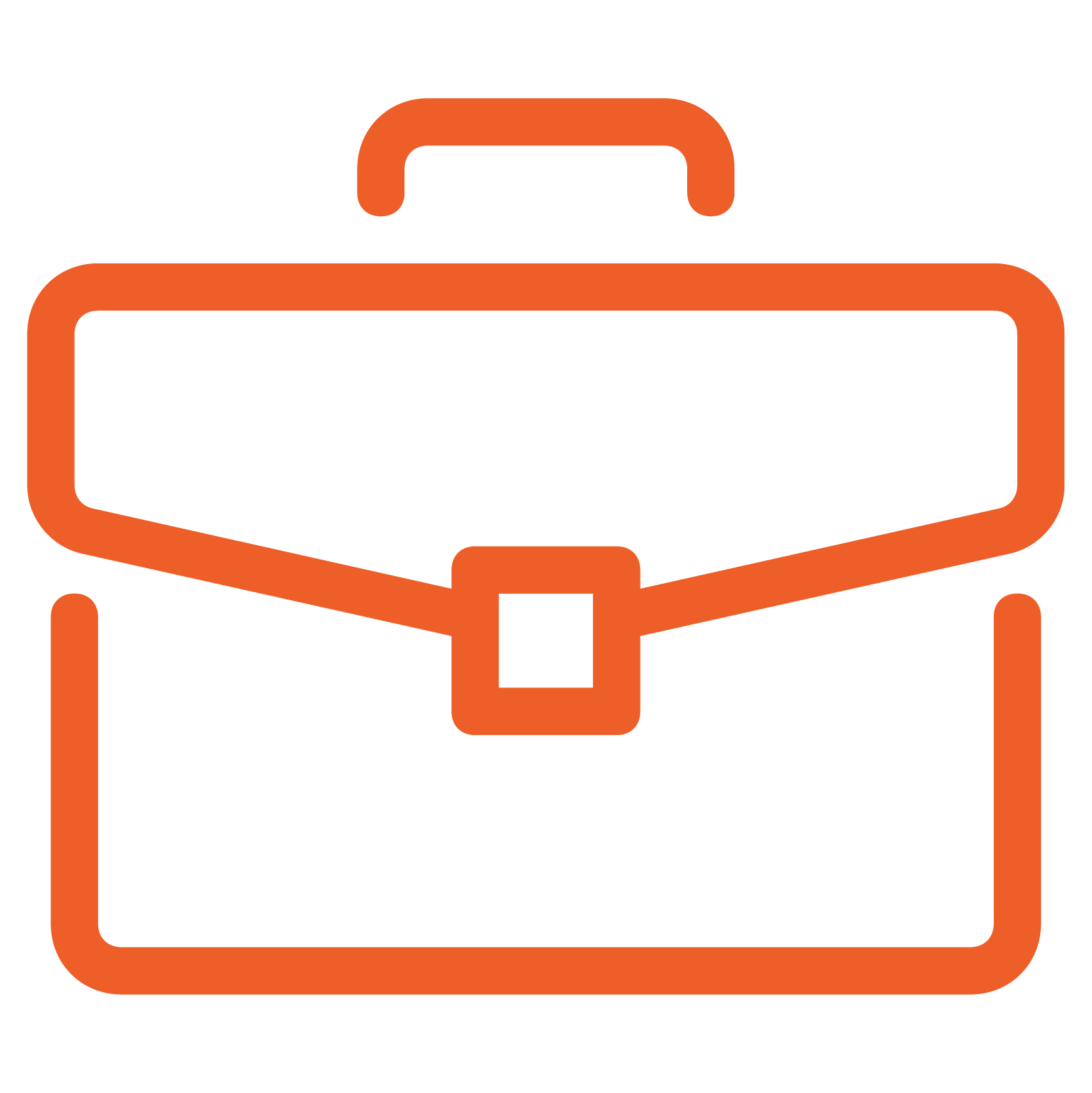 orange icon showing a briefcase