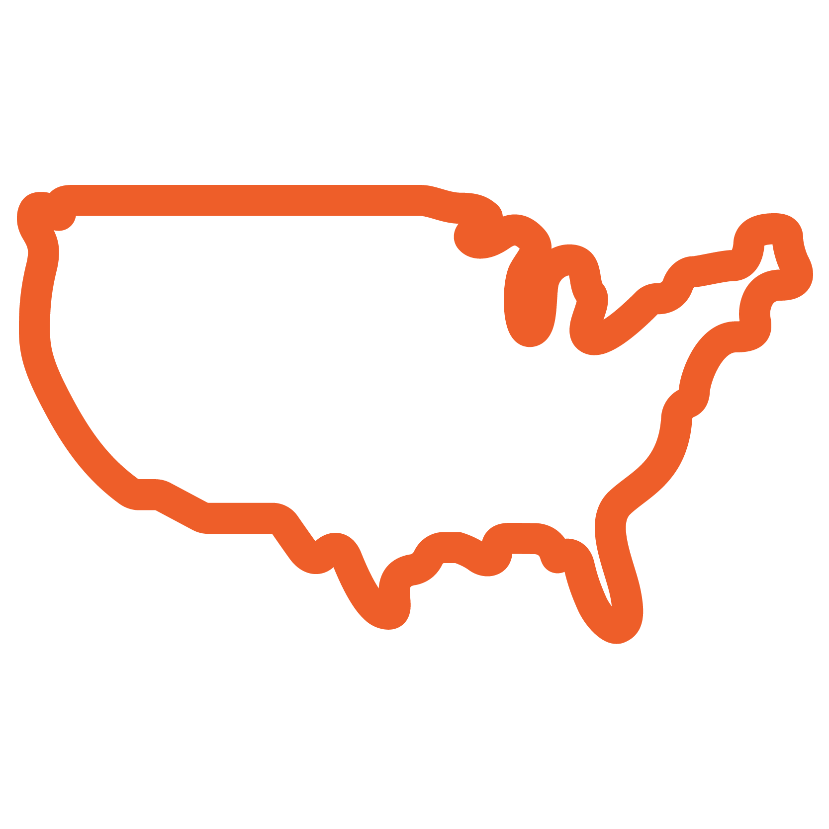 icon showing the united state outline