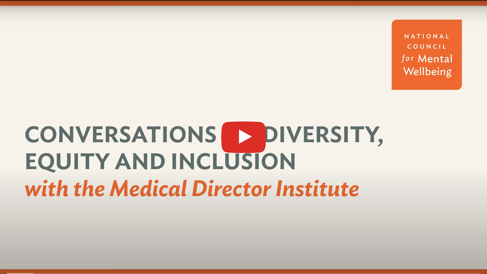 Video teaser image for Conversations on Diversity, Equity and Inclusion with the Medical Director Institute