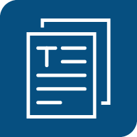 blue icon showing documents