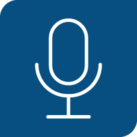 blue microphone icon