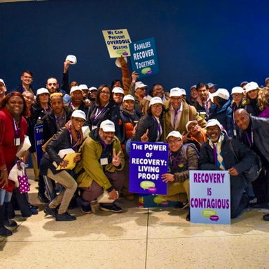 Exponents members at the Stand Up for Recovery Conference in Albany NY