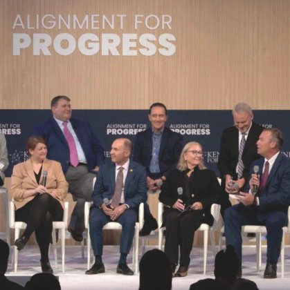 Chuck Ingoglia and other speakers at the Kennedy Forum