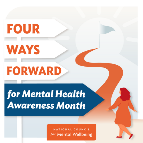 cover image for the four ways forward mental health awareness month toolkit