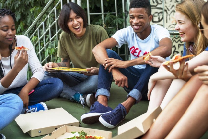 teens hanging out in a safe, fun environment