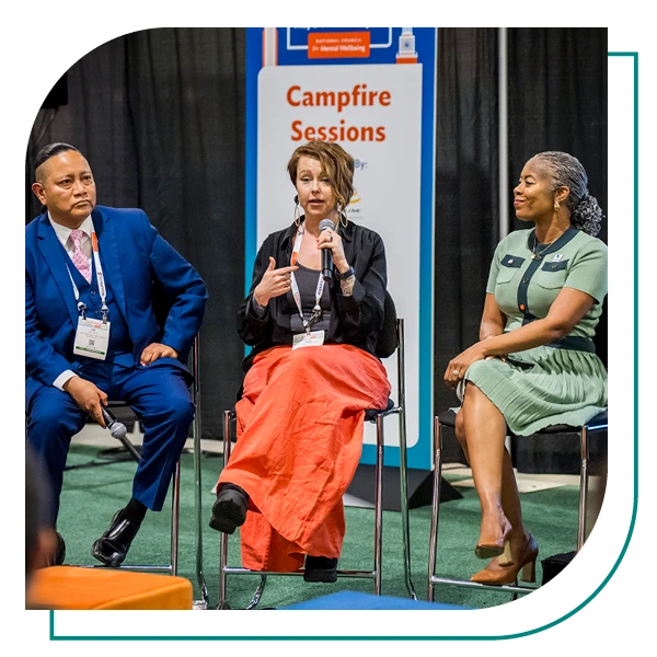 expert speakers at natcon lead a session about mental health