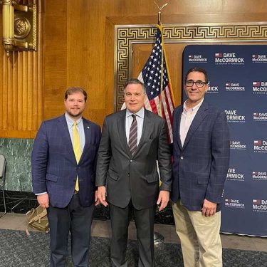 Richard-with-Sen-McCormick-and-Pyramid-VP-of-GA-Collan-Rosier