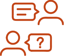 two people talking icon