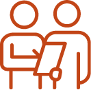 consultant helping someone icon