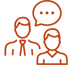 consultant talking to another consultant icon