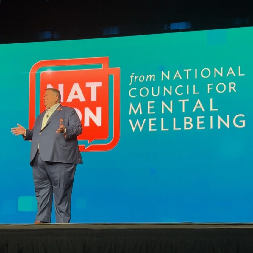 chuck ingolgia delivers the natcon keynote speech in denver
