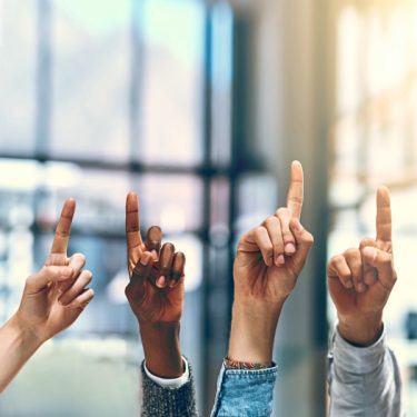 poll-survey-hands-raised-one-finger