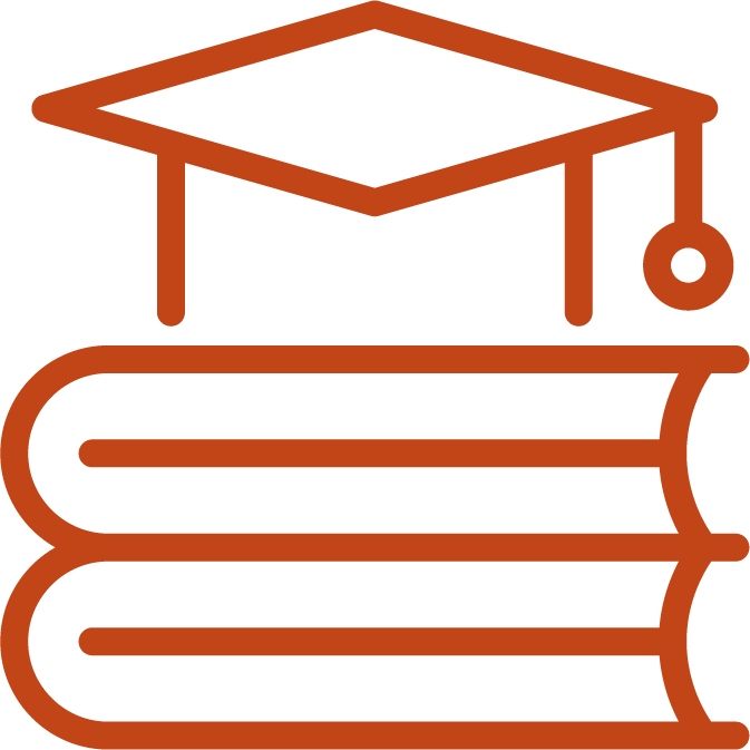 icon of a books and graduation cap