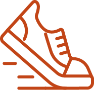 icon of a shoe running